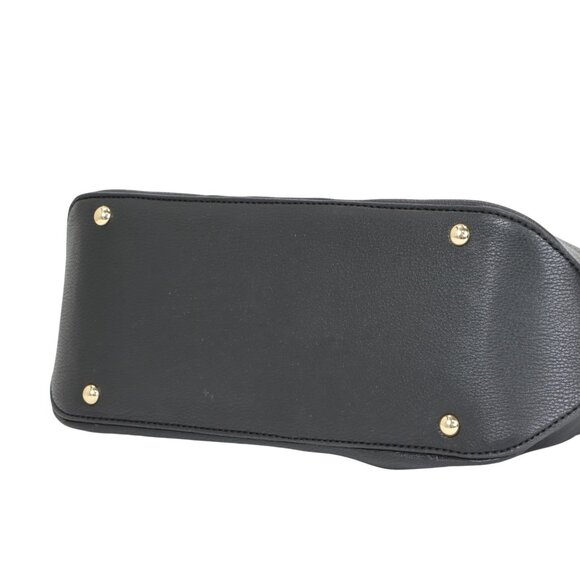 Black Faux Leather Purse and Coin Purse 2 in 1 Set Tote Cross Body Shoulder Bag - Picture 6 of 12